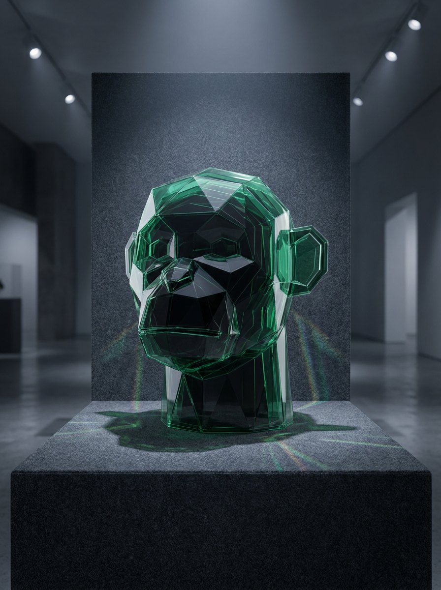 The Roaring Monkey — glass sculpture